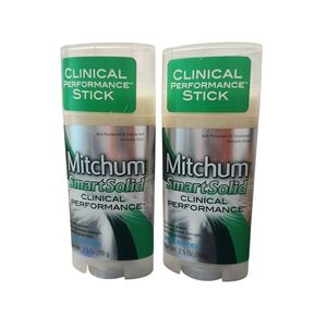 Mitchum Smart Solid Clinical Performance UNSCENTED 2.5oz NEW Rare x2